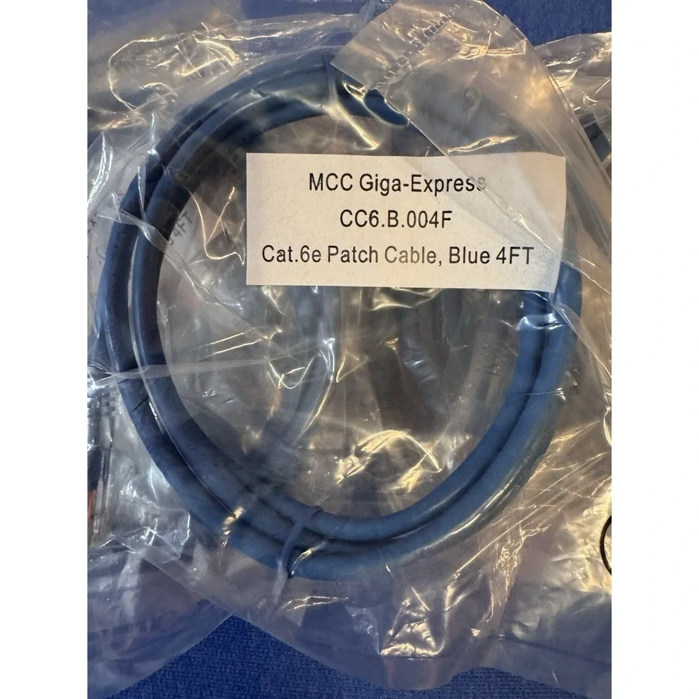 Cat. 6e Patch Cable, Blue 4FT, Qty 10, MCC Giga Express, CC6.B.004F, New In Pack